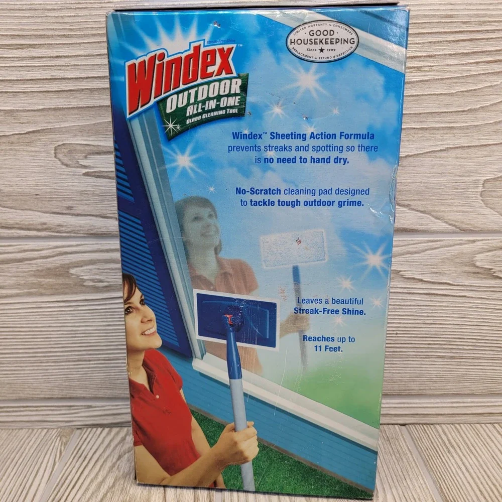 Windex Outdoor All In One Glass Cleaning Tool Telescoping Window Cleaner Sealed‎